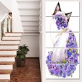 thumbnail image 1 of Chat Mignon avec des Fleurs Bleues - Impression Artistique sur Toile d'Animal, 1 of 3