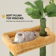 thumbnail image 6 of Uforic 73" Large Cactus Cat Tree Tower with Cat Scratching Posts Cozy Condo Perch for Indoor Cats, Green&Yellow, 6 of 8