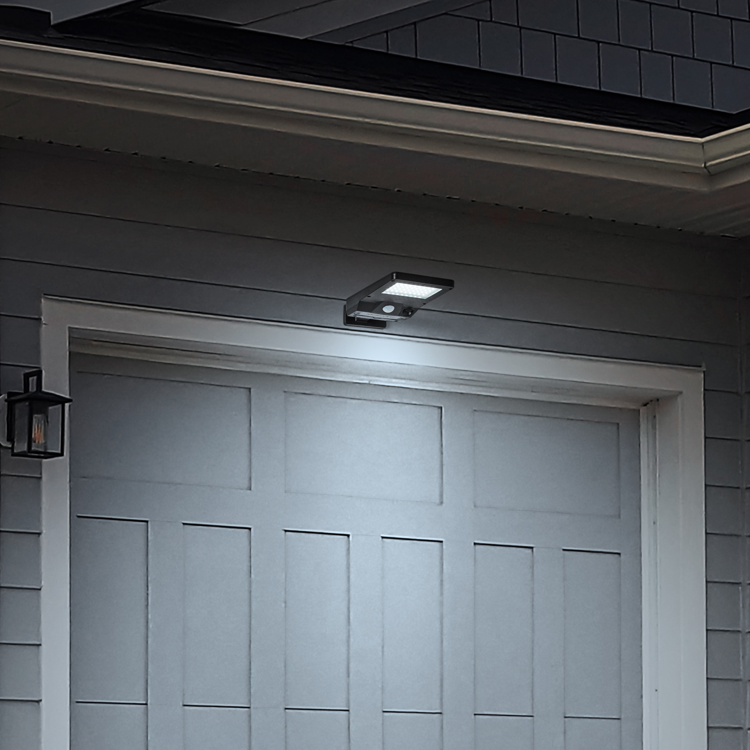 (4 pack) Hyper Tough Solar Motion Street/Area Light, Dusk to Dawn Wall Mount, 120° degree, 800 Lumens, Black