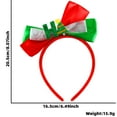 thumbnail image 2 of Yoyauz Christmas Bow Headband Christmas Bow Headband Red Green Headband Christmas Holiday Headband Cute Headband Ladies Girls Holiday Party Clothing Supplies Gifts, 2 of 5
