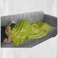 thumbnail image 6 of Digital Soft Flannel Fleece Throw Blanket, Modern Design with Butterfly Shapes and Polka Dots Nature Print, Cozy Plush for Indoor and Outdoor Use, 60" x 80", Pale Green Yellow, by Ambesonne, 6 of 6