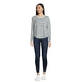 thumbnail image 3 of Time and Tru Women's Long Sleeve Hacci Top (2 Pack), 3 of 5