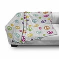 thumbnail image 2 of Groovy Soft Flannel Fleece Throw Blanket, Peace Lifestyle Sign Slogan Celebration Merry Jolly Happy Theme Design, Cozy Plush for Indoor and Outdoor Use, 50" x 70", Multicolor, by Ambesonne, 2 of 5