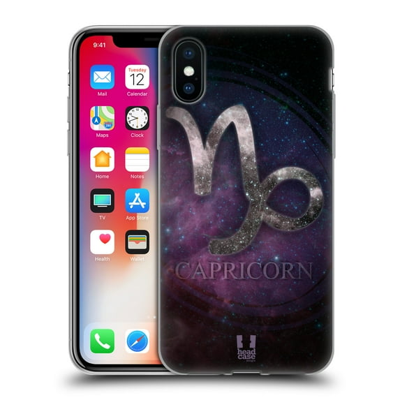 Head Case Designs Nebula Zodiac Symbols Capricorn Soft Gel Case Compatible with Apple iPhone X / iPhone XS