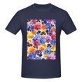 thumbnail image 4 of Bingfone The Garden Tricolor Pansy Flower Men'S Loose Fit Short-Sleeve Pocket T-Shirt, 4 of 7