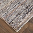 thumbnail image 2 of Feizy Caprio Transitional Distressed, Ivory/Gray/Black, 2'6" x 10' Runner Sheen Casual Floor Rug for Living room Bedroom, 2 of 9