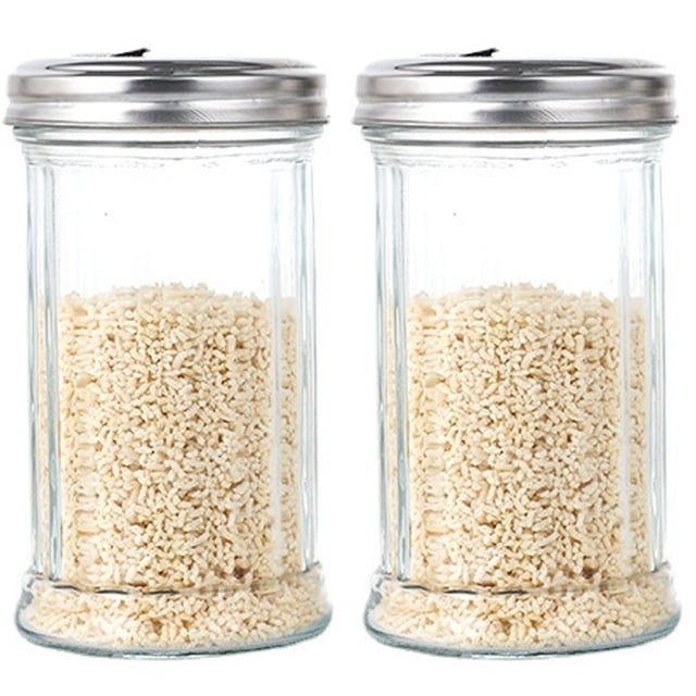 Frascos de condimentos, azucarero de vidrio, vertedor de azúcar, dispensador de vertedor para café con tapa, botella de condimentos, botella de sésamo