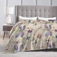 thumbnail image 6 of Dragonfly Blanket - Retro Butterfly Floral Pastel Fleece Throw,Gifts for Women 50x40, 6 of 6