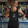 thumbnail image 4 of Web Sugar Skull Women's Tank Top Black White Monochrome Gothic Beauty Elegant Day of the Dead Dia de Los Muertos, 4 of 7