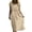 Beige, variant on Vivianyo HD Women's Round Neck Eyelet Midi Dress, Summer Casual Empire Waist Dress for Women, With Decorative Cutout Trim and Short Sleeve, Women's L, Sizes S-2XL