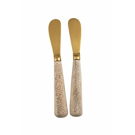 Thirstystone Etched Wood Handled Spreaders Brown