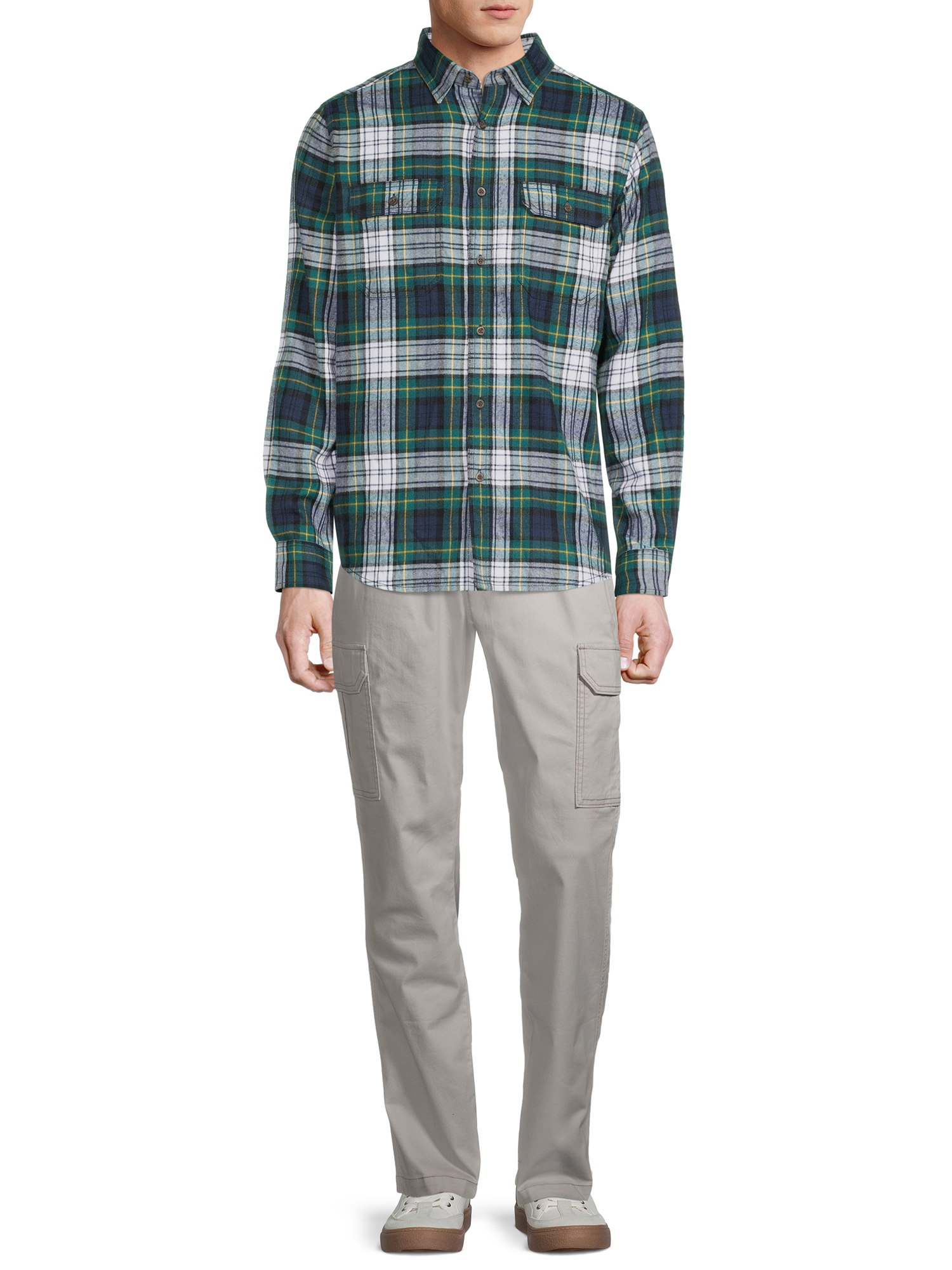 George Men's and Big Men's Super Soft Flannel Shirt, up to 5XLT - image 3 of 5