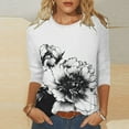 thumbnail image 4 of Cilsoka Oversized Tshirts for Women Graphic Graphic Tops for Women Crop White Long Sleeve Shirts for Women Cotton Womens Blouses Dressy Casual Fall Winter My Orders past Orders, 4 of 5