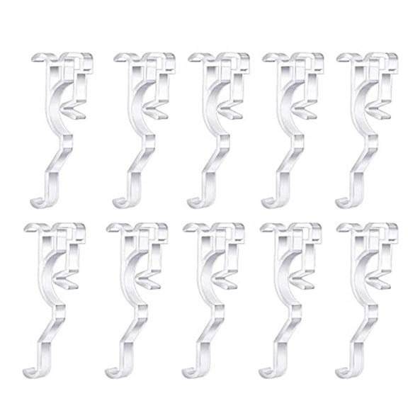 Horizontal Blind Clips 2.5 Inch 10Pcs Plastic Clear Valance Retainer Clip for Home Kitchen Bedroom Office Valance Window Blind Clamp