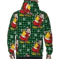 thumbnail image 7 of Wukai Vintage Santa Skiing Green Plaid Print Men Hoodies Fleece Sweatshirts Long Sleeve Sweaters Pullover Fall Outfits Winter Clothes-X-Large, 7 of 7