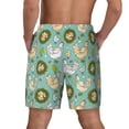 thumbnail image 3 of Kdxio Chicken Laying Eggs Print Men's Swim Trunks with Compression Liner 7 Inch Inseam Quick Dry Swim Shorts, 3 of 7
