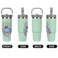 thumbnail image 5 of Stitch Hawaiian Tropical 30oz Stainless Steel Tumblers with Flip Straw & Handle, Insulated Double Walled Water Bottle for Home, Office, Car, Leak Proof, Reusable, 5 of 5