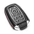 thumbnail image 3 of Vitodeco Genuine Leather Smart Key Fob Case Cover Compatible with Lincoln Continental, MKC, MKZ, MKX (2017 - 2022), Navigator (2018 - 2022), Nautilus (2020 - 2022) - 5 Buttons, Black/Red, 3 of 5
