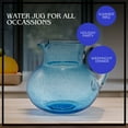 thumbnail image 4 of Artland Iris 90oz Hand Blown Pitcher & Double Old Fashion 14oz Glasses (Set of 4) - Lead-Free Bubble Shape Glassware for Stylish Serving and Dining - Kitchen Essential & Table Decor (Turquoise), 4 of 7