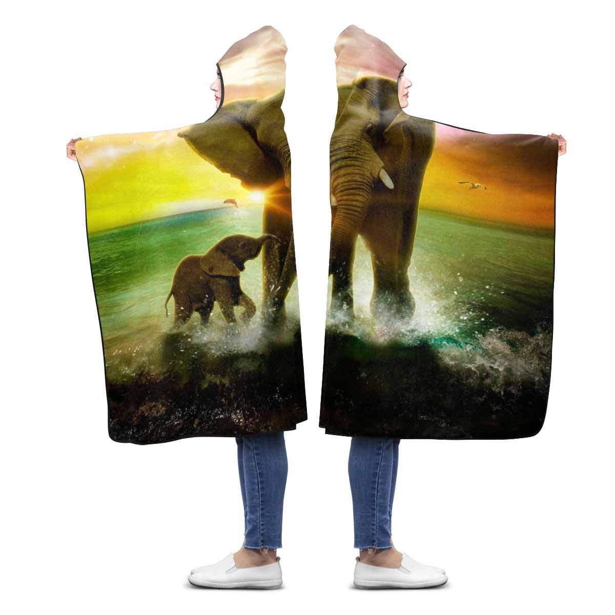 Elephant hooded blanket for adults hotsell