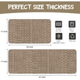 thumbnail image 6 of Nojuikm Farmhouse Tan And Brown Kitchen Mat, 17 x 30 in, Durable 2 Count, 6 of 6