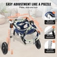 thumbnail image 4 of KFFKFF Dual-Wheel Pet Mobility Aid for Rear Legs, Light and Customizable Pet Support Device, Assists in Recovery,Pet Cart/Wheelchair for Impaired,Handicapped,Paralyzed,Rear Limb Frail Pet(Medium), 4 of 9