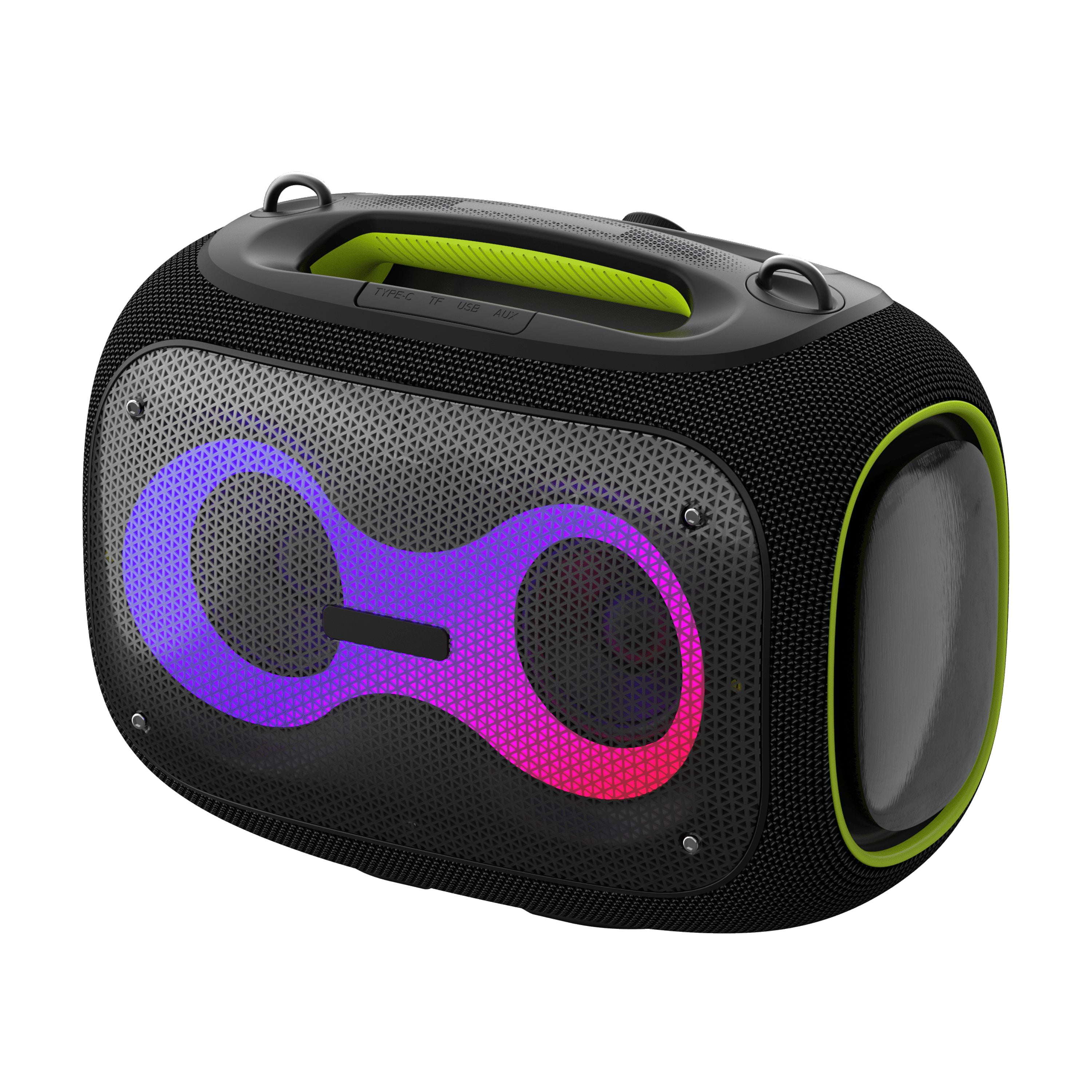 WorryFree Gadgets Portable Waterproof Bluetooth Karaoke Speaker with Tripod and Microphones, 120W, Black