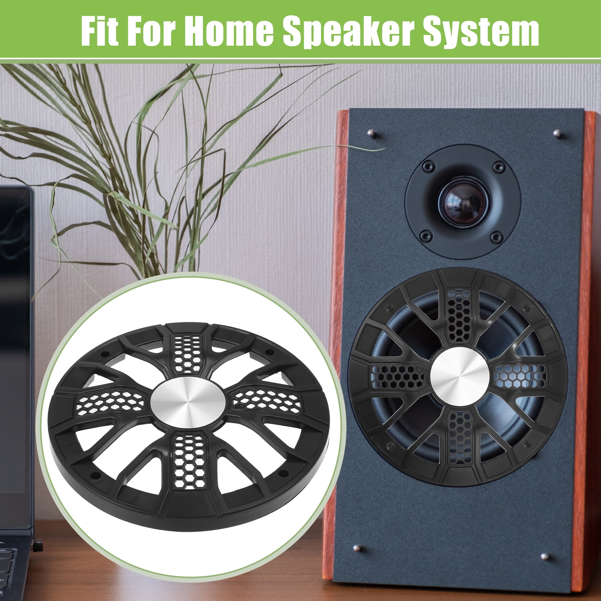 Unique Bargains Universal Car Speaker Grills Cover with Mounting Screws ABS 8"
