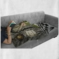 thumbnail image 6 of Alice in Wonderland Soft Flannel Fleece Throw Blanket, Welcome Wonderland Black and White Floor Landscape Mushroom Lantern, Cozy Plush for Indoor and Outdoor Use, 60" x 80", Multicolor, by Ambesonne, 6 of 6