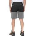 thumbnail image 3 of Pdbokew 6-Zipper Pocket Men's Hiking Shorts - Quick-Dry & Durable Outdoor Climbing Shorts with Contrast Color Design Black L, 3 of 8