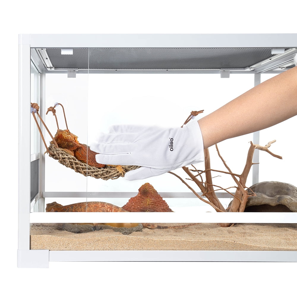 OiiBO 64 Gallon Full Glass Reptile Terrarium, 48" x 18" x 18" Reptile Terrarium