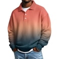 thumbnail image 3 of Afuyipoi T-Shirts Men Casual,Vintage Fashionable Printed Camp Collar Long Sleeve Shirt Rose Gold M, 3 of 3