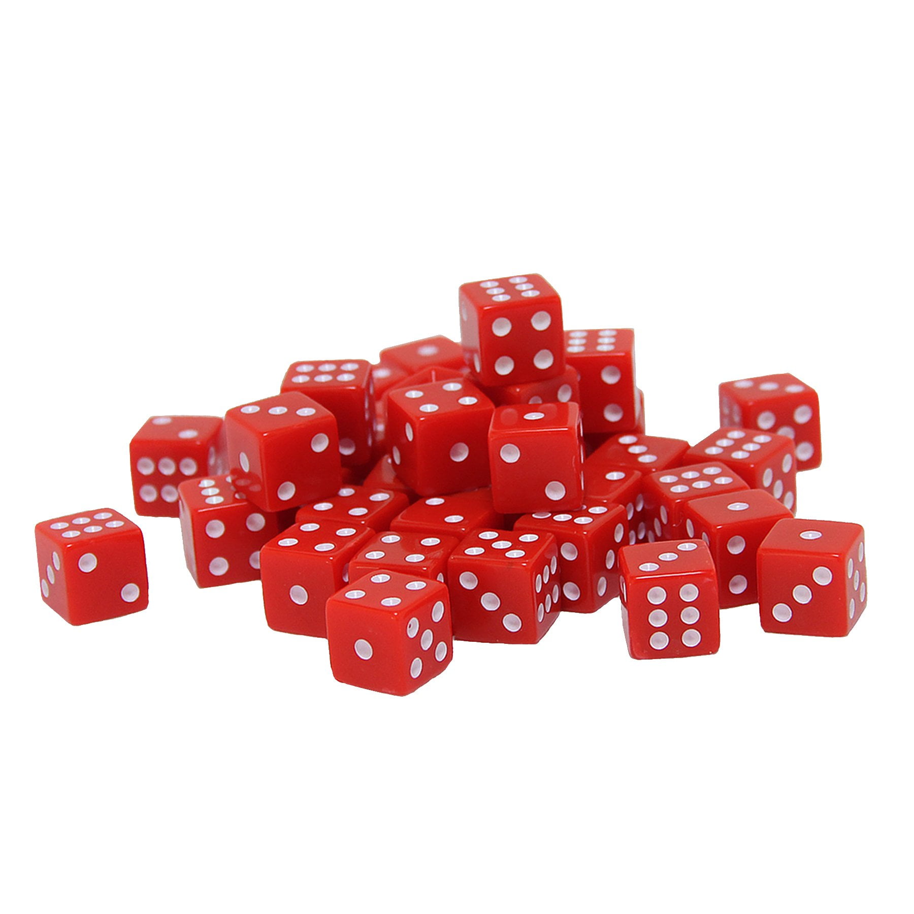 WE Games Red Square Cornered Dice - 100 Pack - Plastic Dice