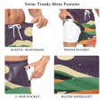 thumbnail image 5 of FORMRS Mens Swim Trunks Mesh Liner Quick Dry Casual Beach Board Shorts with Pockets, Sizes S-2XL, Purple Mountain, 5 of 9