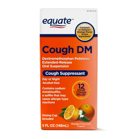 Equate Cough DM Liquid, Orange Flavored, 5 Fluid