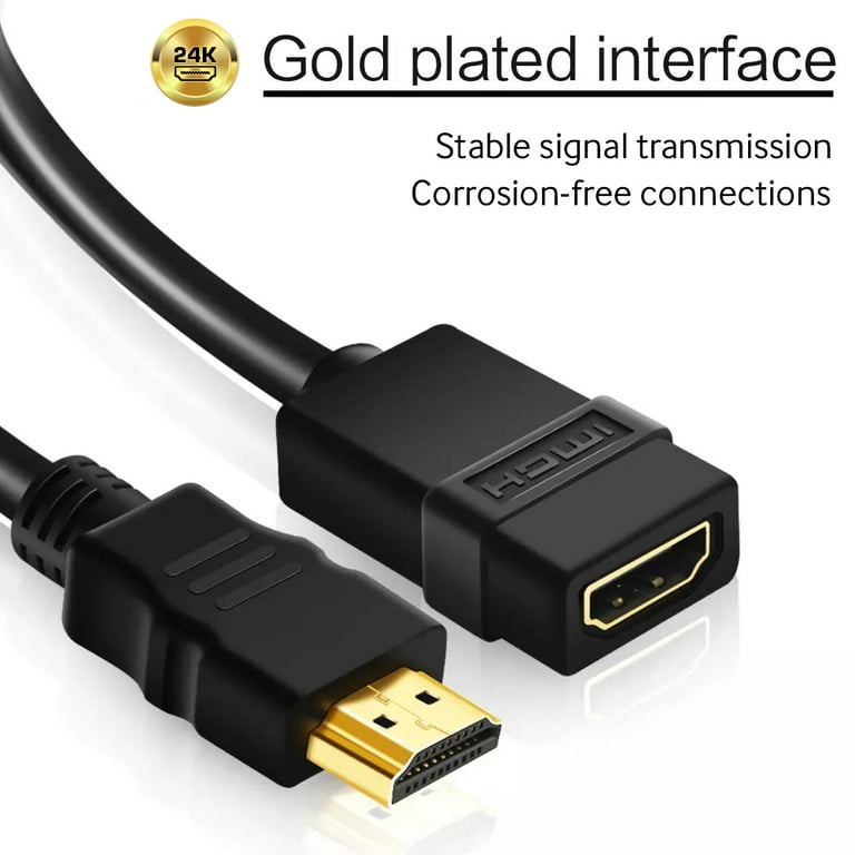 Ultra Clarity Cables HDMI Extension Cable 10ft - 4K Male to Female Extender  - 10 Feet