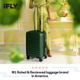 iFLY Hardside Fibertech Luggage 24" Checked Luggage, Forest Green