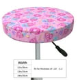 thumbnail image 4 of Xecao's Pink Donuts Print Stool Covers offer stylish, washable protection for PU round bar stools, perfect for home or commercial use., 4 of 7