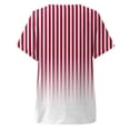 thumbnail image 4 of vigerkar Summer Tops for Women 2025 Short Sleeve V Neck T Shirts Trendy Vintage Basic Tees Loose Comfy Blouses Casual Outfits Red, M, 4 of 6