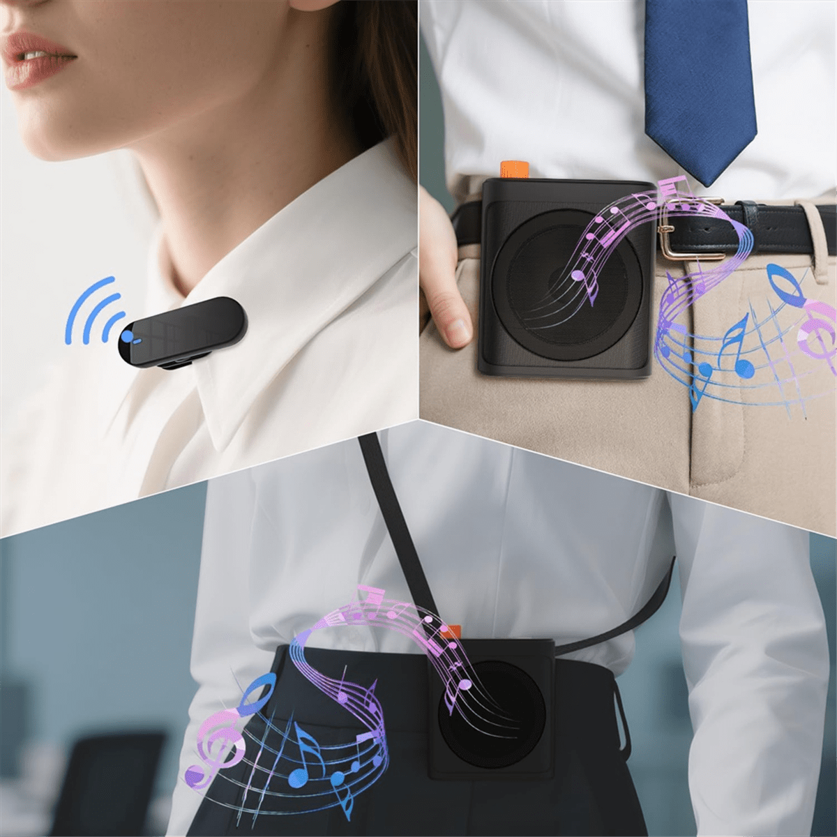 Portable Voice Amplifier with 2 Wireless Microphones for Teachers & Elderly Rechargeable Sound Quality Voice Amplifier