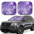 thumbnail image 1 of Saiise Snowflakes for Foldable Car Sun Shades (2-Pack) Offer Sun Protection with an Easy-fold Design for Convenient Windshield Shading-Large, 1 of 6