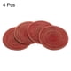 thumbnail image 3 of Uxcell 4 piezas de manteles individuales trenzados redondos de 7" antideslizantes para mesas de comedor, lavables, aislamiento térmico, manteles individuales tejidos, rojos, 3 of 7