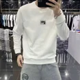 thumbnail image 4 of Sudadera con cuello redondo para hombre, sin capucha, estilo hip hop, color negro, con cuello redondo, estilo urbano de lujo, estética, sencilla, tallas grandes, 4 of 5