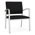 thumbnail image 1 of Pemberly Row Fauteuil d'Appoint pour Réception 18,5 Po en Acier Argenté, Noir, 1 of 5