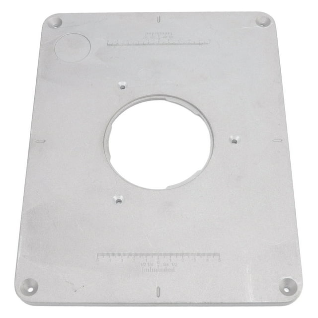 Placa De Enrutador, Exquisita Placa De Inserción De Mesa De Enrutador De Aleación De Aluminio De Alta Resistencia Con Anillo Para Bancos De Carpintería