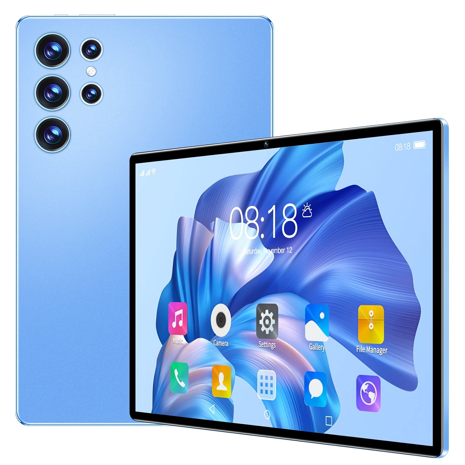 10.1-Inch Android 15 Tablet, 4GB RAM+128GB ROM, MTK 6762 Quad-Core 1.3Ghz Processor, HD (1280X800)