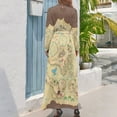 thumbnail image 2 of Treasure map Long Dress long sleeve dress prom clothes party dress women elegant luxury, 2 of 4