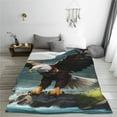 thumbnail image 5 of Sikiie Forest River Bald Eagle Ultra-Soft Micro flannel Blanket Luxury All Seasons Warm Blanket for Bedding Sofa and Travel (4 sizes)-60"x50", 5 of 7