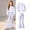 White, variant on Spazoro Girls Sweatshirt Outfit Set, Crewneck Flared Leg Long Sleeve Heart Print Elastic Waist Fleece Lined Casual Clothes Set for Kids Black Size 5-6