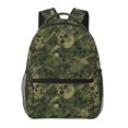 thumbnail image 1 of Easygdp Green Camouflage Skull Mochila Ergonómica Versátil para Laptop - Múltiples Bolsillos, Correas Ajustables, Unisex para Escuela, Viajes y Actividades al Aire Libre-One Size, 1 of 5